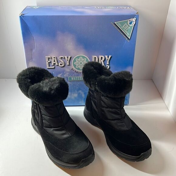 Easy Street Easy Dry by Frosty Waterproof Boots Black size 6M - Picture 1 of 5